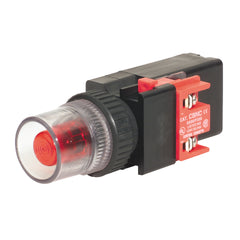 C3 Controls 22IPBF24LR-XIFCCR-NO 22IPBF24LR-XIFCCR-NO - 22mm NEMA Mom. Illum. Pushbutton, Full Voltage, 24V AC/DC, LED Red, Polyester Clamp Ring, Flush / Guarded Lens, Clear Lens, NO  | Midwest Supply Us