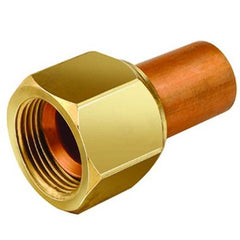 J/B Industries SAE Fittings A32703 Swivel Adapter 2 Pack Brass 5/8 x 5/8 Inch Female Flare SAE x Solder  | Midwest Supply Us