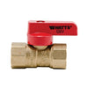 102-603 | Ball Valve T-2005C Gas 1/2 Inch Female NPT Brass 175PSI Yellow Tee 2 Piece PTFE 102-603 | Watts