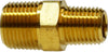 28222L | 3/8 X 1/4 LP RED. HEX NIPPLE, Brass Fittings, Pipe, Reducing Hex Nipple | Midland Metal Mfg.