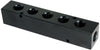 28460 | 1/4 OUT X 3/8 IN 5 PORT MANIFOLD, Pneumatics, Manifolds, Manifold 5 Ports | Midland Metal Mfg.
