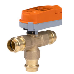Belimo Z3100QPF-J+CQX24-3-T ZoneTight™ (QCV), Press Fit, 1", 3-way, Cv 4.4 |Configurable Valve Actuator, Non fail-safe, AC/DC 24 V, On/Off, Floating point, terminals  | Midwest Supply Us