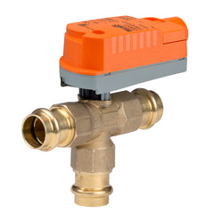 Belimo Z3075QPF-J+CQKBUP-RR ZoneTight™ (QCV), Press Fit, 3/4", 3-way, Cv 4.6 |Valve Actuator, Electronic fail-safe, AC/DC 100...240 V, On/Off, Normally Closed, Fail-safe position Closed  | Midwest Supply Us