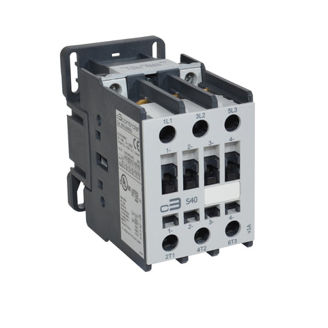 C3 Controls 300-S40N30D00 300-S40N30D00 - C57B, Ser B, Non-reversing Contactor 40A 3 Pole Coil: 120V 60Hz / 110V 50Hz  | Midwest Supply Us