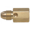 2020-#54 | Adapter Pressure Test Brass Male POLxFemale POL with 1/8 Inch Tap | Fairview Fittings