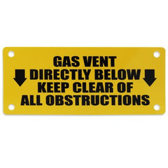 Gas Vent Sign SIGNDV Sign for Direct Venting  | Midwest Supply Us