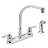 8792 | Kitchen Faucet M-Bition 8 Inch Spread 2 Lever ADA Chrome Side Spray 1.5 Gallons per Minute | Moen