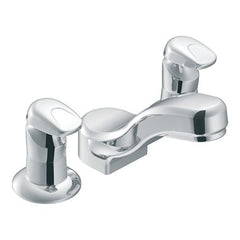 Moen 8889 Lavatory Faucet M-Press Metering Widespread 8 Inch Spread 2 Lever ADA Chrome 0.5 Gallons per Minute  | Midwest Supply Us