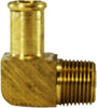 32186 | 3/8 ID X 3/8 MIP BDD BARB ELB, Brass Fittings, Hose Barb, 90 Degree Male Barbed Elbow | Midland Metal Mfg.