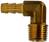 32313LF | 3/4 X 1/2 (HOSE BARB X MIP ELBOW) LF, Lead Free, Lead Free Hose Barbs, LF Barb 90 Elbow | Midland Metal Mfg.