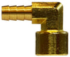 32410 | 1/2 X 3/8 (HOSE BARB X FIP ELBOW), Brass Fittings, Hose Barb, 90 Deg Female Hose Barb Elbow | Midland Metal Mfg.