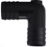 33396B | 3/4 BLACK POLY HB UNION ELBOW, Plastic Fittings, Plastic Hose Barbs, Union Elbow | Midland Metal Mfg.