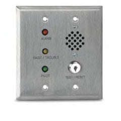 York S1-MS-RH/KA/P/A/T Remote Alarm Horn with 3 LED Key Reset 4-1/2 x 4-1/2 Inch Brushed Stainless Steel  | Midwest Supply Us