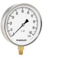 Ashcroft EA14A Pressure Gauge Weksler 30PSI 4-1/2" Diameter 1/4" NPT Bottom Bourdon Tube Stem Mount  | Midwest Supply Us