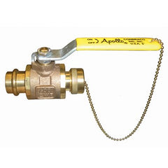 Apollo Products 77W103HCA Ball Valve 77W-100HCA Bronze 1/2 Inch Press x Hose 2-Piece Full Port Lever  | Midwest Supply Us