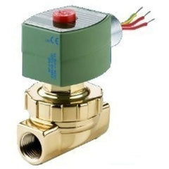 ASCO 8220G407 Solenoid Valve 8220 2-Way Brass 3/4 Inch NPT Normally Closed 120 Volt Alternating Current PTFE  | Midwest Supply Us