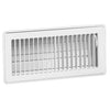 421-4X14W | Floor Diffuser Multi Angle 4 x 14 Inch Bright White Steel | Hart & Cooley