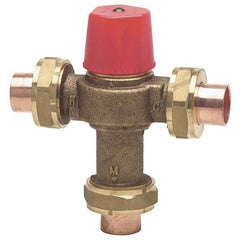 Watts LF1170US-1 Control Valve Hot Water Temperature 1 Inch Union Sweat Lead Free Brass 150 Pounds per Square Inch 90 to 160 Degrees Fahrenheit  | Midwest Supply Us