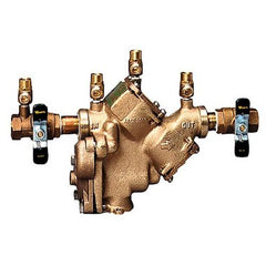 Watts LF909-QT-FS3/4 Backflow Preventer LF909-FS Small Reduced Pressure Zone Assembly 3/4 Inch Lead Free Bronze Quarter Turn FNPT 175 Pounds per Square Inch  | Midwest Supply Us