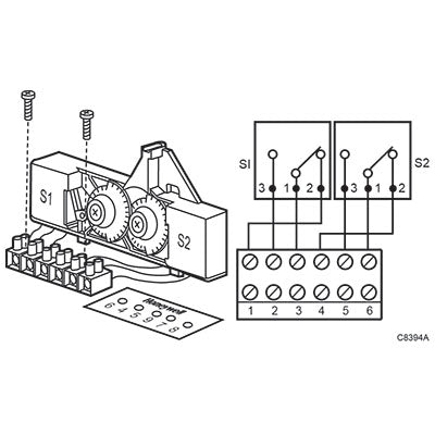 Honeywell 43191680-105 DUAL AUX. SWITCH FOR ML6425 ONLY  | Midwest Supply Us