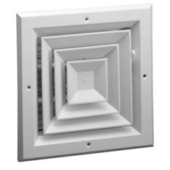 Hart & Cooley A504OB-14X14W Ceiling Diffuser 4 Way Opposed Blade 14 x 14 Inch Bright White Aluminum  | Midwest Supply Us