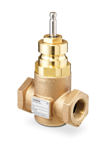 Siemens Building Technology 599-03164 Flowrite 1/2" 2-Way Valve, NO, 2.5 Cv, Equal Percent, Brass Trim, FxF, ANSI 250  | Midwest Supply Us