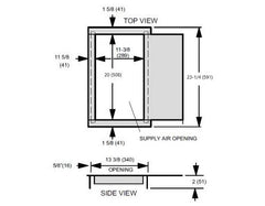 Lennox 44K15 Lennox LB-65635K, Downflow Combustible Flooring Base Kit, Air Handlers with Electric Heat  | Midwest Supply Us