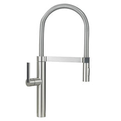 Blanco 441332 Kitchen Faucet Culina mini Semi-Professional 1 Lever Satin Nickel Pull Down Handspray 1 Hole Brass 7-1/4 Inch Spout 8-5/8 Inch Reach 2.2 Gallons per Minute  | Midwest Supply Us