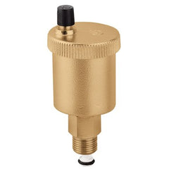 Hydronic Caleffi 502115A Air Vent MinCal Automatic with Service Check Valve 1/8 Inch Brass Male NPT 150 Pounds per Square Inch  | Midwest Supply Us