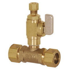 Sioux Chief 601-G20CV Tee Valve Add-A-Line Full Slip 5/8x1/4OD Lead Free Brass Compression  | Midwest Supply Us