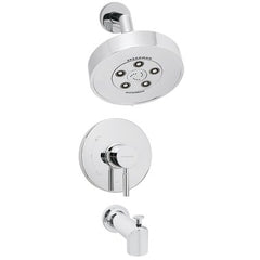 Speakman SM-1030-P Tub and Shower System Neo Pressure Balance Valve with Temperature Control 1 Lever Polished Chrome ADA 2.5 Gallons per Minute  | Midwest Supply Us