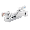 8210F05 | Lavatory Faucet M-Dura Centerset 4 Inch Spread 2 Lever ADA Chrome 0.5 Gallons per Minute Low Arc Less Drain | Moen