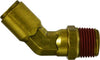 540602S | 3/8X1/8 (PI X MIP 45 SWVL DOT ELB), Brass Fittings, D.O.T. Push In, Male 45 Degree Swivel Elbow | Midland Metal Mfg.