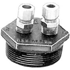 Oil Equipment Manufacturing 14468 Bushing Duplex 2x3/8" Gray Cast Iron  | Midwest Supply Us