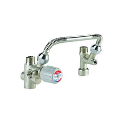 RESIDEO AMX302T-LF Water Heater Kit Direct Connect 3/4 Inch Lead Free Mixing Valve/Cold Water Tee Fitting/11 Inch Flexible Stainless Steel Connector  | Midwest Supply Us