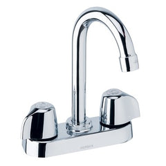 Gerber 49-251 Bar Faucet Classics with Integrated Deck Plate 4 Inch Spread 2 Lever ADA Chrome 2.2 Gallons per Minute  | Midwest Supply Us