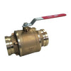 5020ABX-3 | Ball Valve Lead Free Brass 3 Inch Press XLC Full Port | Red White Valve