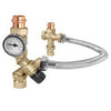 520516AX | Mixing Valve TankMixer 520 with Temperature Gauge 18 Inch Hose 3/4 Inch Low Lead Brass Press Union 150 Pounds per Square Inch | Caleffi