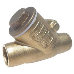 Red White Valve 237AB1 Check Valve 1 Inch Lead Free Brass Swing Y Pattern Solder 200PSI for WOG  | Midwest Supply Us