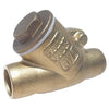 237AB12 | Check Valve 1/2 Inch Lead Free Brass Swing Y Pattern Solder 200PSI for WOG | Red White Valve