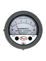 Dwyer Instruments 605-3 Differential pressure indicating transmitter | range 0-3.0" w.c. | max. pressure 2 psi (13.79 kPa) | ±0.5% electrical accuracy | ±2% mechanical accuracy.  | Midwest Supply Us