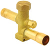 61-104025-15 | Service Valve - 3/4 x 3/4 in. Connections, 5 in. length, Front Charge Port | Rheem-Ruud