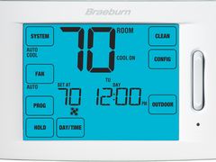 BRAEBURN 6100 Deluxe Touchscreen Universal Programmable Thermostat 1H / 1C  | Midwest Supply Us