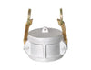 CDC-1000-A | 10 DUST CAP ALUM W- 4 BRASS HANDLES | Midland Metal Mfg.