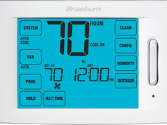 BRAEBURN 6300 Deluxe Touchscreen Universal Programmable Thermostat 4H / 2C  | Midwest Supply Us