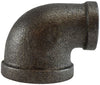 65135 | 1-1/2 X 1/2 BLK MALL RED ELBOW, Nipples and Fittings, Black Iron 150# Malleable Fitting, Black 90 Degree Reducing Elbow | Midland Metal Mfg.