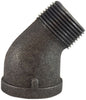 65210 | 3 BLACK 45 STREET ELBOW, Nipples and Fittings, Black Iron 150# Malleable Fitting, Black 45 Degree Street Elbow | Midland Metal Mfg.