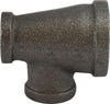 65331 | 2 X 1-1/4 X 1-1/2 BLK MALL RED TEE, Nipples and Fittings, Black Iron 150# Malleable Fitting, Black Reducing Tee | Midland Metal Mfg.
