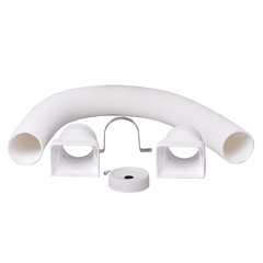 DiversiTech 230-FH4-KIT SpeediChannel 4in. Flex Hose Kit Ivory  | Midwest Supply Us