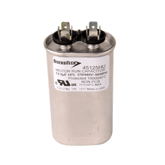 DiversiTech 45125HU Motor Run Capacitor, Oval, 12.5MFD, 370v /440v  | Midwest Supply Us